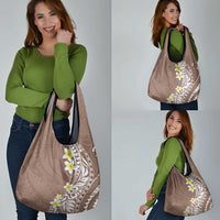 Hawaii Aloha Grocery Bag Plumeria Vintage - Brown