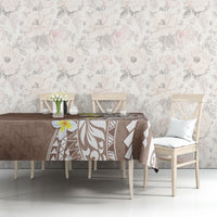 Hawaii Aloha Tablecloth Plumeria Vintage - Brown LT7 - Polynesian Pride