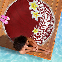 Hawaii Aloha Beach Blanket Plumeria Vintage - Crimson LT7 - Polynesian Pride