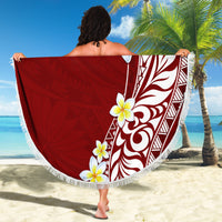 Hawaii Aloha Beach Blanket Plumeria Vintage - Crimson LT7 - Polynesian Pride