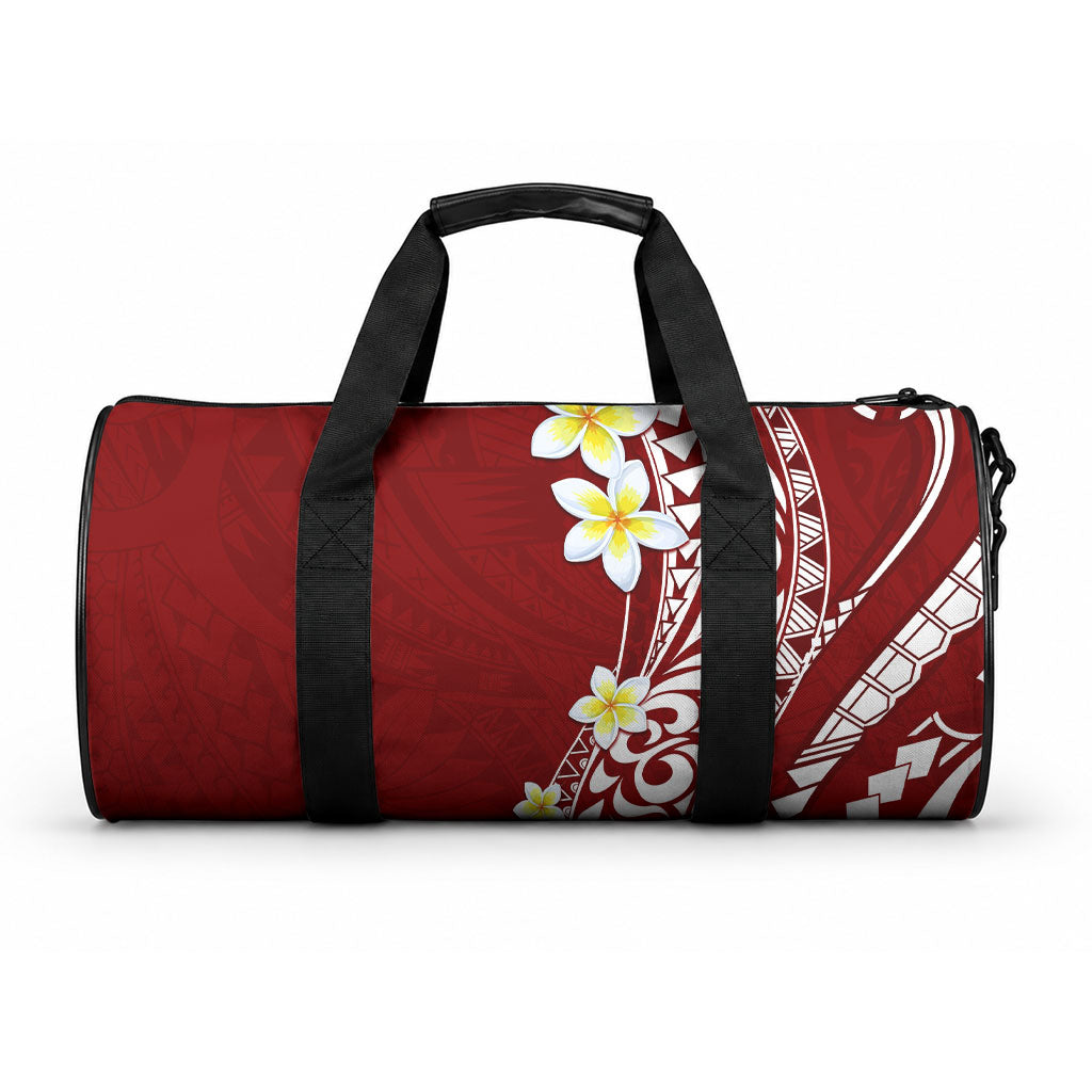 Hawaii Aloha Duffle Bag Plumeria Vintage - Crimson