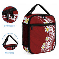 Hawaii Aloha Lunch Bag Plumeria Vintage - Crimson