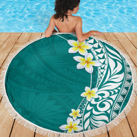 Hawaii Aloha Beach Blanket Plumeria Vintage - Teal LT7 - Polynesian Pride