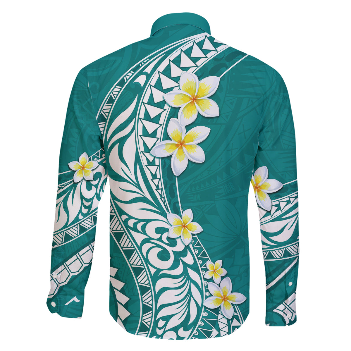 Hawaii Aloha Family Matching Summer Maxi Dress and Hawaiian Shirt Plumeria Vintage - Teal LT7 - Polynesian Pride