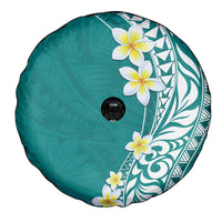 Hawaii Aloha Spare Tire Cover Plumeria Vintage - Teal LT7 - Polynesian Pride