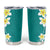 Hawaii Aloha Tumbler Cup Plumeria Vintage - Teal