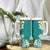 Hawaii Aloha Tumbler With Handle Plumeria Vintage - Teal