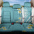 Hawaii Aloha Back Car Seat Cover Plumeria Vintage - Turquoise LT7