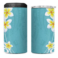 Hawaii Aloha 4 in 1 Can Cooler Tumbler Plumeria Vintage - Turquoise