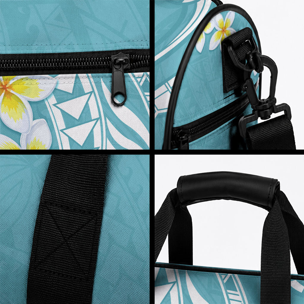 Hawaii Aloha Duffle Bag Plumeria Vintage - Turquoise