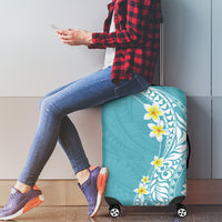 Hawaii Aloha Luggage Cover Plumeria Vintage - Turquoise LT7 - Polynesian Pride
