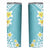 Hawaii Aloha Skinny Tumbler Plumeria Vintage - Turquoise