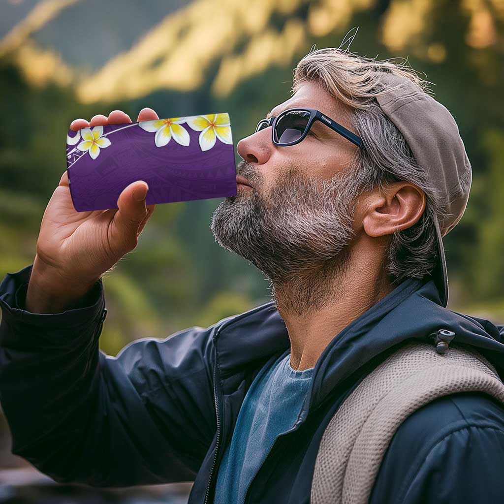 Hawaii Aloha 4 in 1 Can Cooler Tumbler Plumeria Vintage - Violet