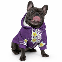 Hawaii Aloha Pet Hoodie Plumeria Vintage - Violet