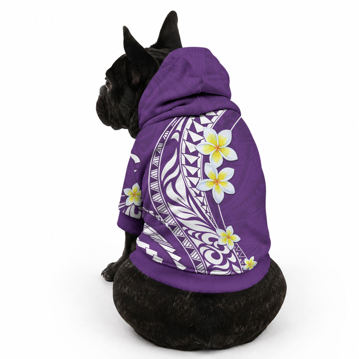 Hawaii Aloha Pet Hoodie Plumeria Vintage - Violet