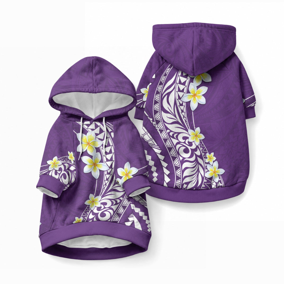 Hawaii Aloha Pet Hoodie Plumeria Vintage - Violet