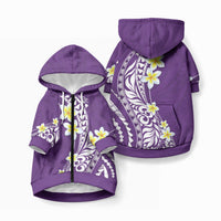 Hawaii Aloha Pet Hoodie Plumeria Vintage - Violet