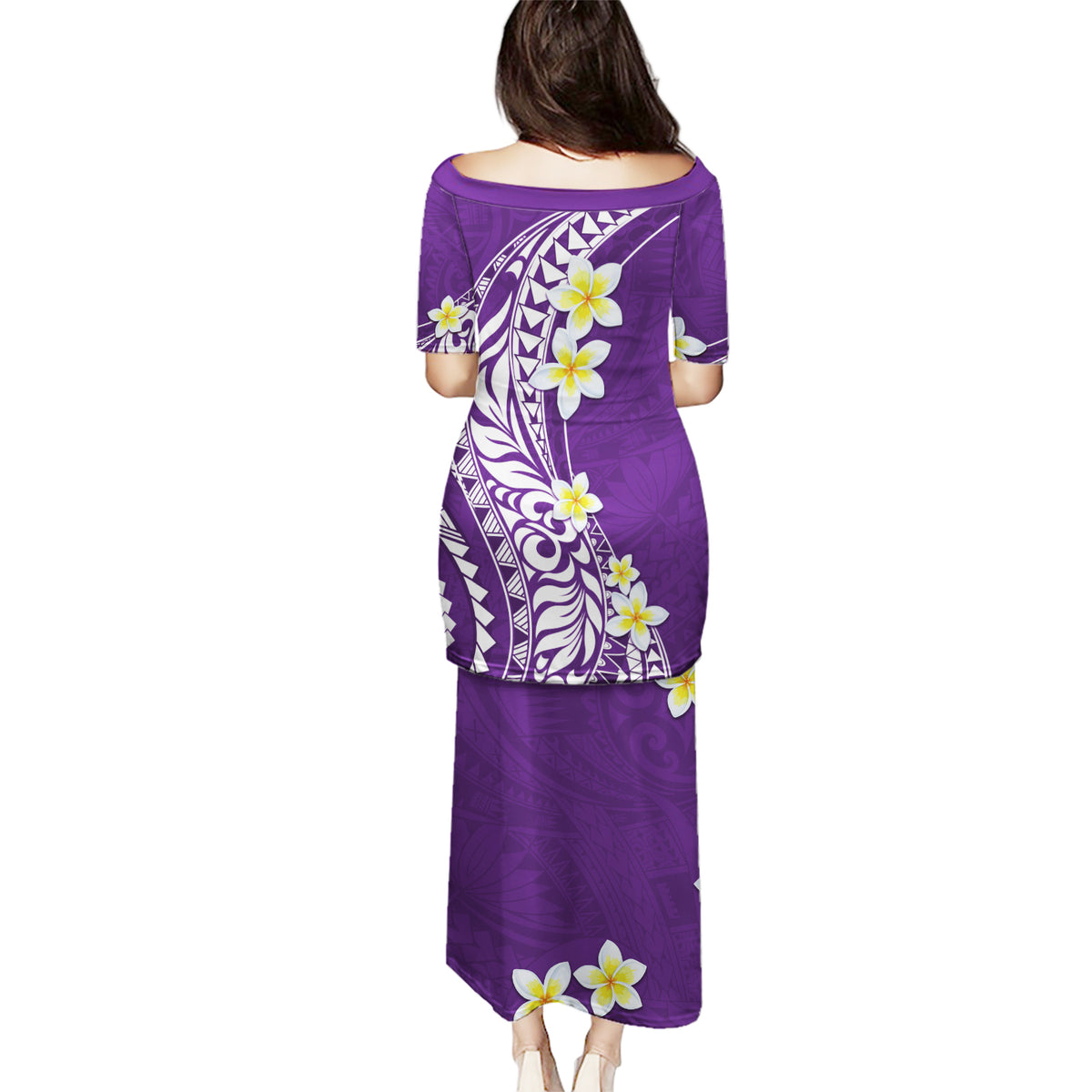 Hawaii Aloha Puletasi Plumeria Vintage - Violet LT7 - Polynesian Pride