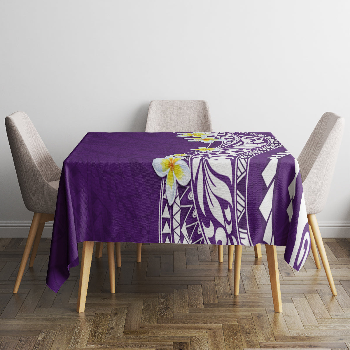 Hawaii Aloha Tablecloth Plumeria Vintage - Violet LT7 - Polynesian Pride