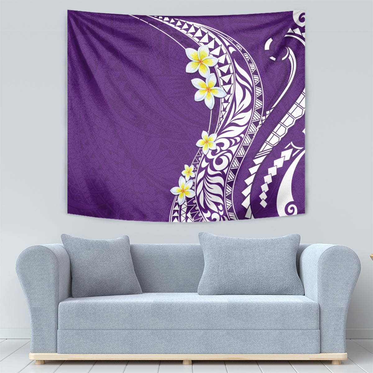 Hawaii Aloha Tapestry Plumeria Vintage - Violet LT7 - Polynesian Pride