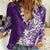 Hawaii Aloha Women Casual Shirt Plumeria Vintage - Violet LT7 Female Violet - Polynesian Pride