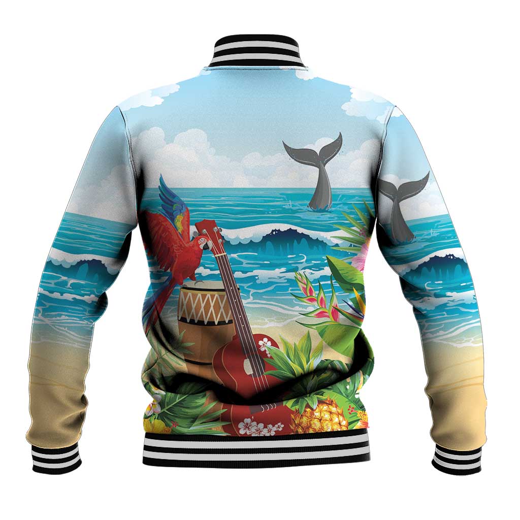 Aloha Honolulu Festival Baseball Jacket Ukulele By The Shore LT7 - Polynesian Pride