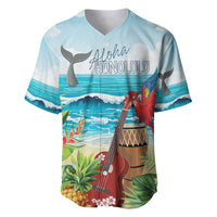 Aloha Honolulu Festival Baseball Jersey Ukulele By The Shore LT7 Art - Polynesian Pride