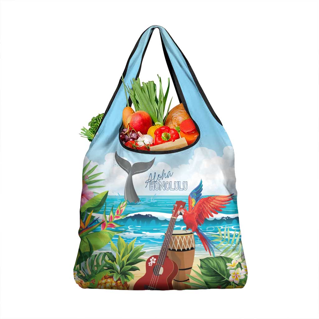 Aloha Honolulu Festival Grocery Bag Ukulele By The Shore LT7 1-pack One Size Art - Polynesian Pride
