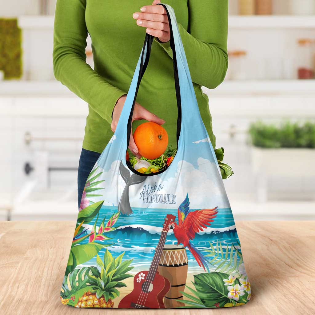 Aloha Honolulu Festival Grocery Bag Ukulele By The Shore LT7 - Polynesian Pride