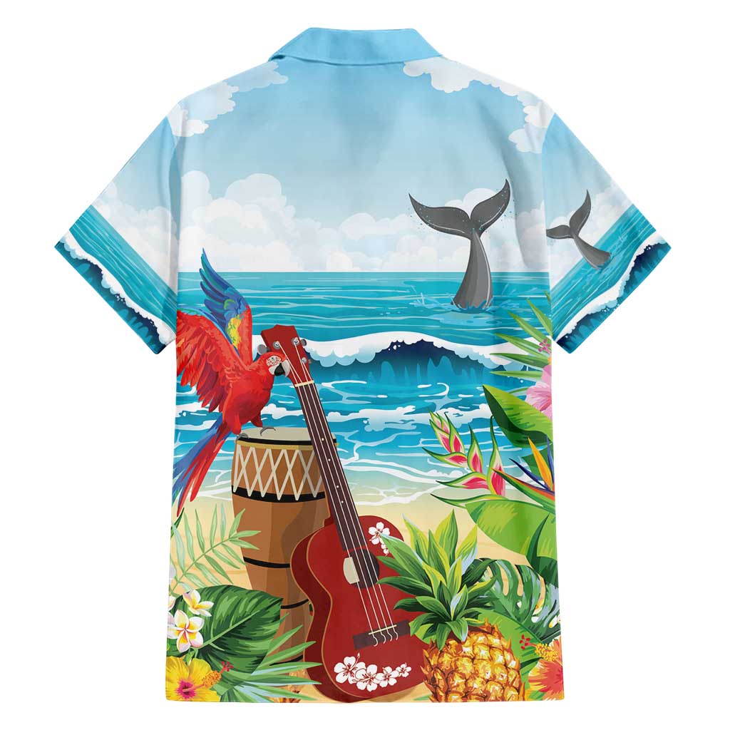 Aloha Honolulu Festival Hawaiian Shirt Ukulele By The Shore