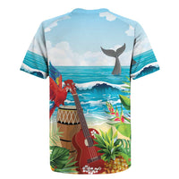 Aloha Honolulu Festival Rugby Jersey Ukulele By The Shore LT7 - Polynesian Pride