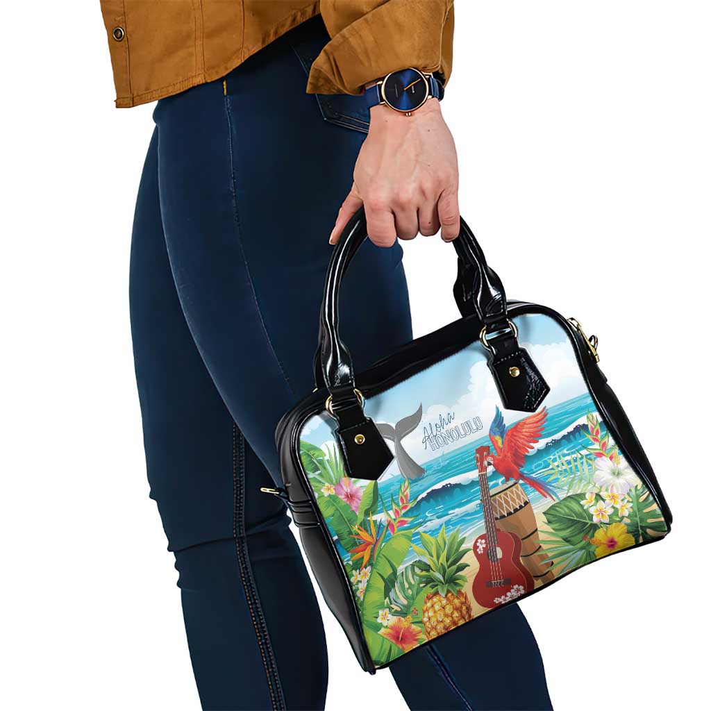Aloha Honolulu Festival Shoulder Handbag Ukulele By The Shore
