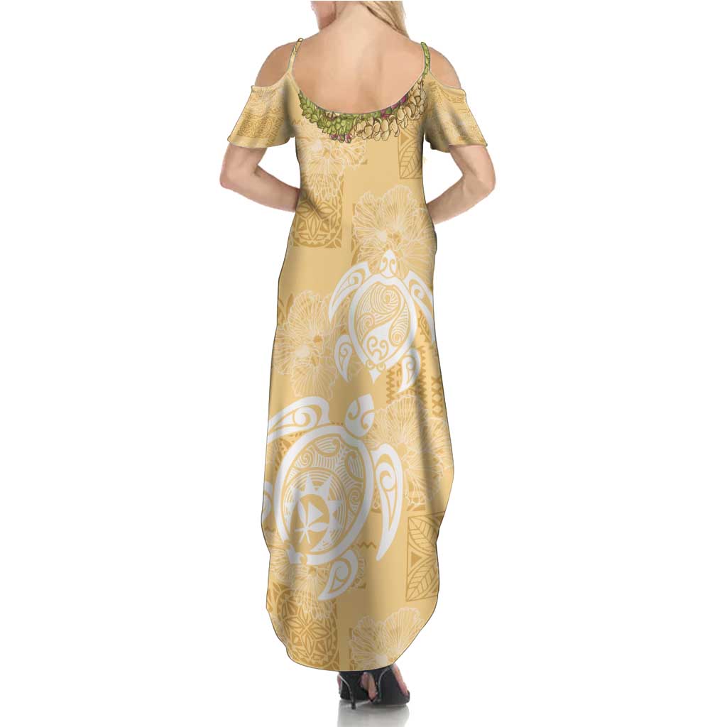 Aloha Honolulu Festival Family Matching Summer Maxi Dress and Hawaiian Shirt Hawaii Kapa Mix Flowers Lei LT7 - Polynesian Pride