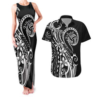 Polynesia Beach Volleyball Personalized Couples Matching Tank Maxi Dress and Hawaiian Shirt Basic