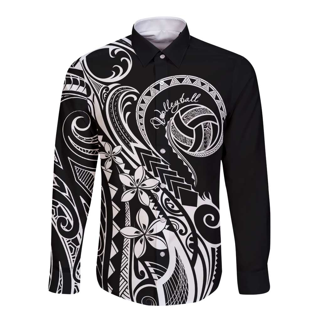 Polynesia Beach Volleyball Personalized Long Sleeve Button Shirt Basic