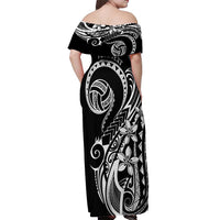 Polynesia Beach Volleyball Personalized Off Shoulder Maxi Dress Basic LT7 - Polynesian Pride