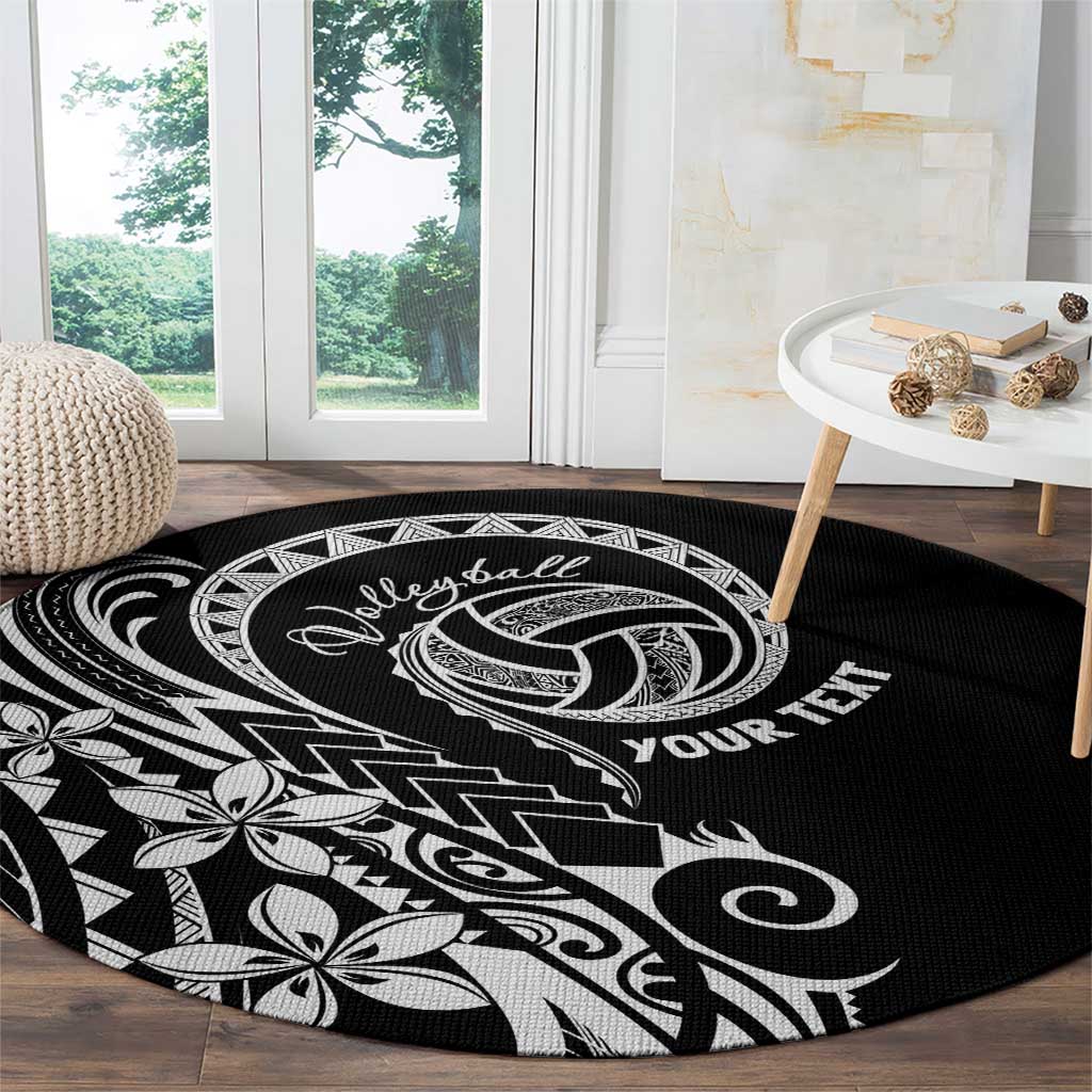 Polynesia Beach Volleyball Personalized Round Carpet Basic