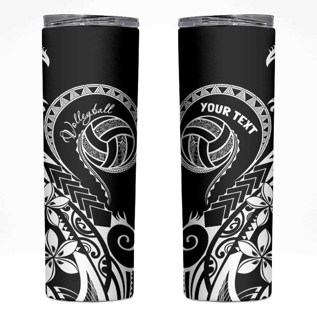Polynesia Beach Volleyball Personalized Skinny Tumbler Basic LT7 Black - Polynesian Pride