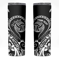 Polynesia Beach Volleyball Personalized Skinny Tumbler Basic LT7 Black - Polynesian Pride