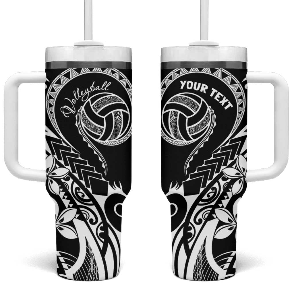 Polynesia Beach Volleyball Personalized Tumbler With Handle Basic LT7 One Size: 40 oz Black - Polynesian Pride