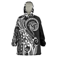 Polynesia Beach Volleyball Personalized Wearable Blanket Hoodie Basic