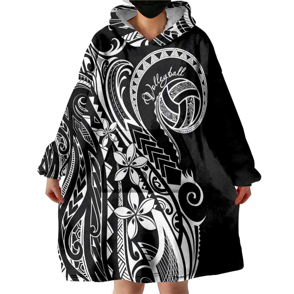 Polynesia Beach Volleyball Personalized Wearable Blanket Hoodie Basic