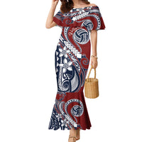 Polynesia Beach Volleyball Personalized Family Matching Mermaid Dress and Hawaiian Shirt Special