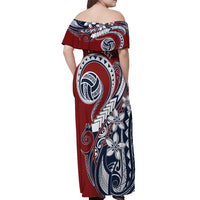 Polynesia Beach Volleyball Personalized Off Shoulder Maxi Dress Special LT7 - Polynesian Pride