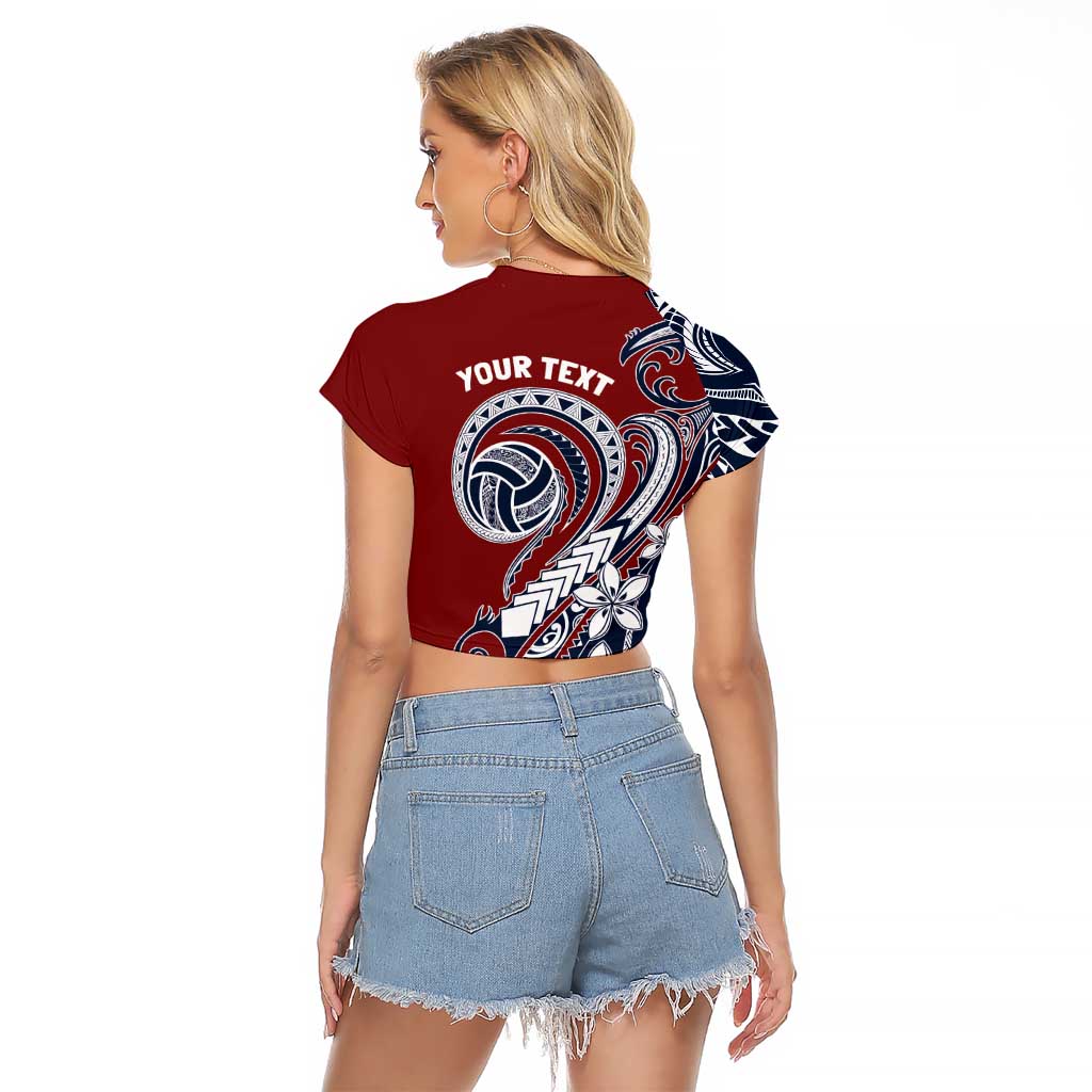 Polynesia Beach Volleyball Personalized Raglan Cropped T Shirt Special LT7 - Polynesian Pride