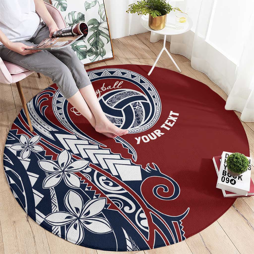 Polynesia Beach Volleyball Personalized Round Carpet Special