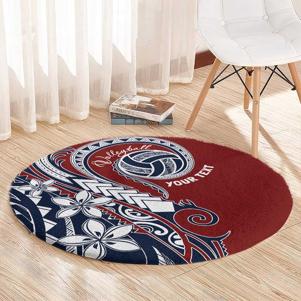 Polynesia Beach Volleyball Personalized Round Carpet Special