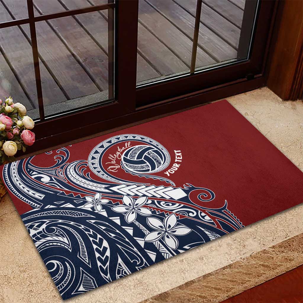Polynesia Beach Volleyball Personalized Rubber Doormat Special
