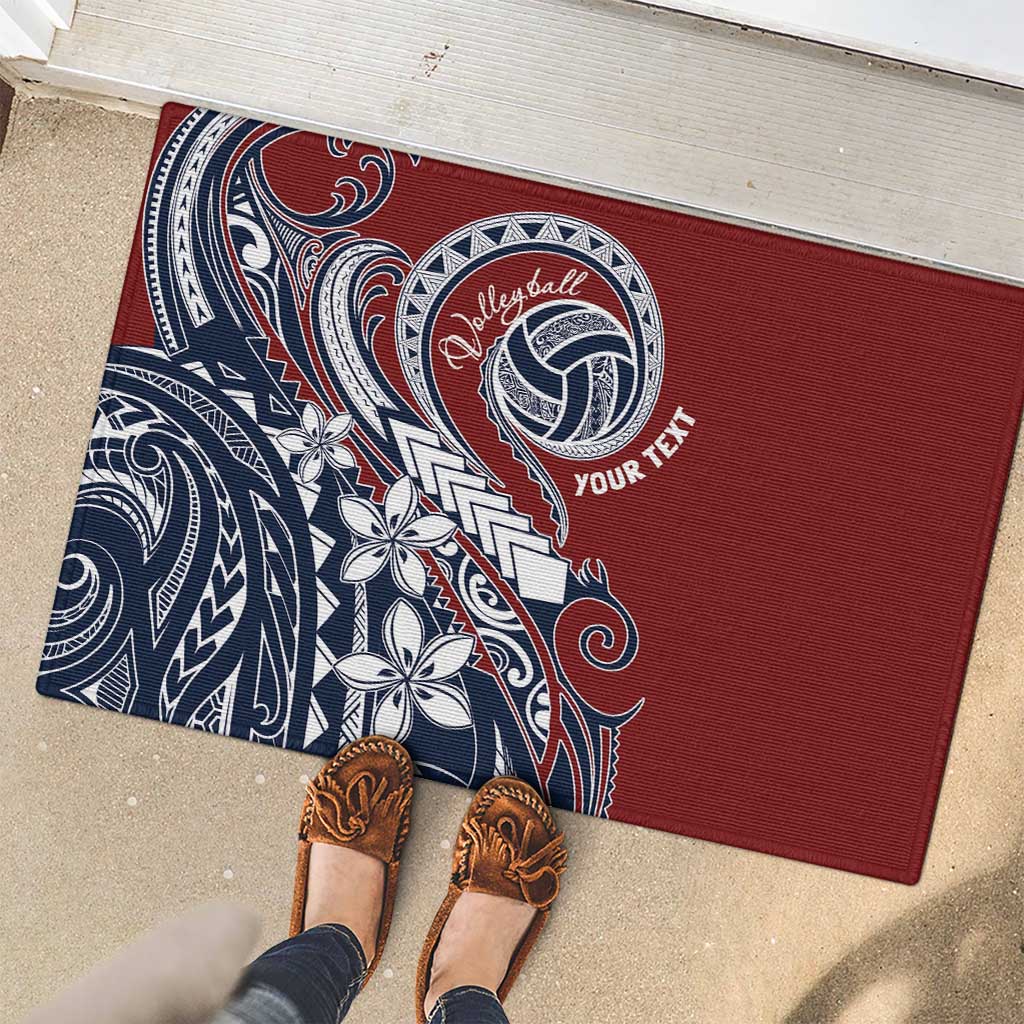 Polynesia Beach Volleyball Personalized Rubber Doormat Special