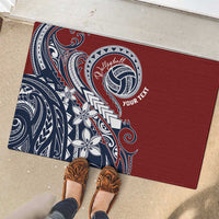 Polynesia Beach Volleyball Personalized Rubber Doormat Special